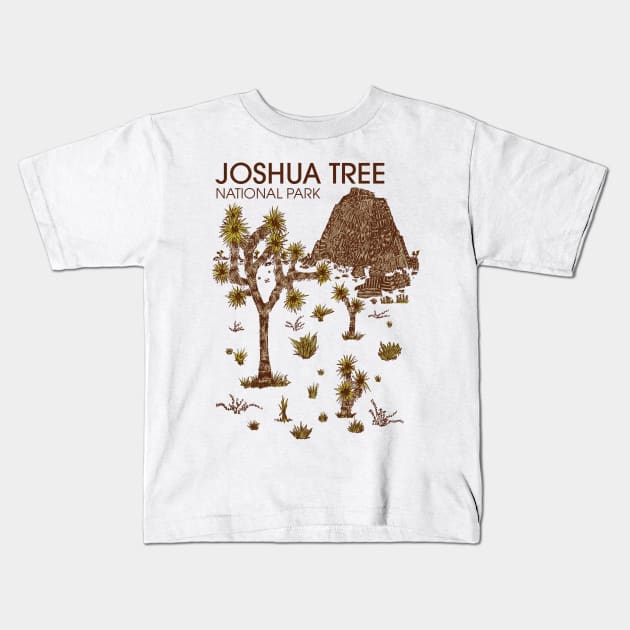 Joshua Tree National Park Kids T-Shirt by Hinterlund